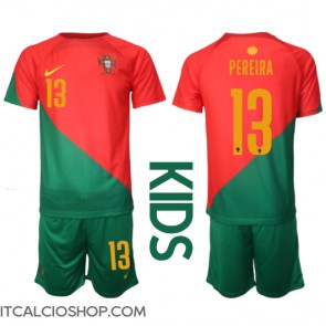 Portogallo Danilo Pereira #13 Prima Maglia Bambino Mondiali 2022 Manica Corta (+ Pantaloni corti)